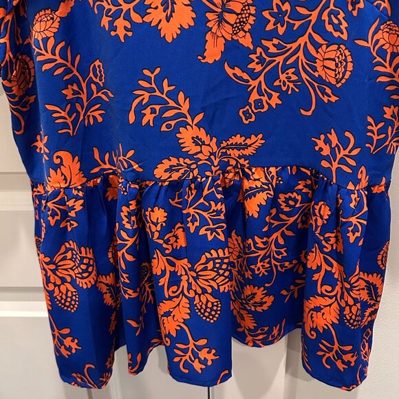 Entro Blue Floral Blouse - Picture 5 of 9